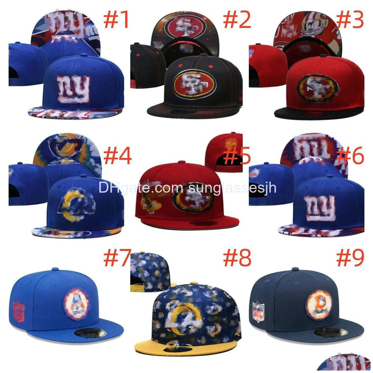 Ball Caps Designer Snapbacks Hats All Teams Logo Embroidery Football Baskball Cotton Letter Closed Mesh Flex Beanies Fisherman Flat Dh3J0