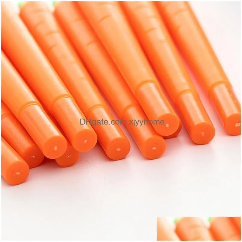 carrot roller ballpoint pen 0.5mm orange vegetable shaped student stationery gel pens christmas gift