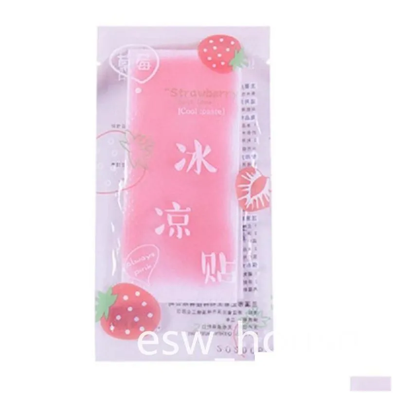 summer party fruity ice gel cold paste cooling sheets physical heat cooling sticker fever reduction stickers