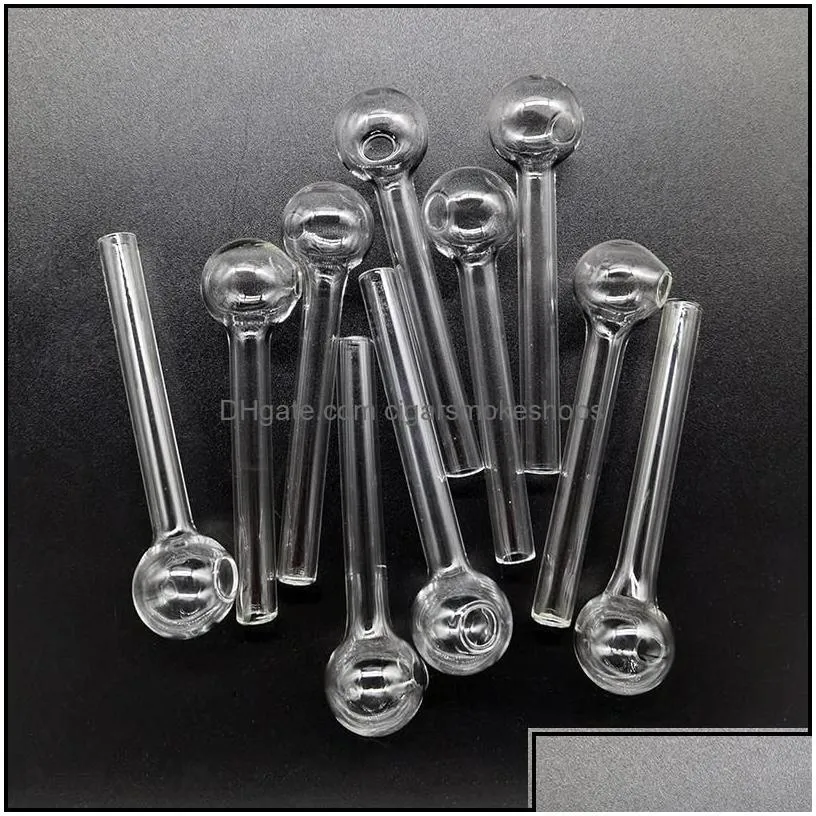 smoking pipes glass bong pyrex oil burner pipe 4inch length clear transparent tube nail tips somking tool water cigarsmokeshops