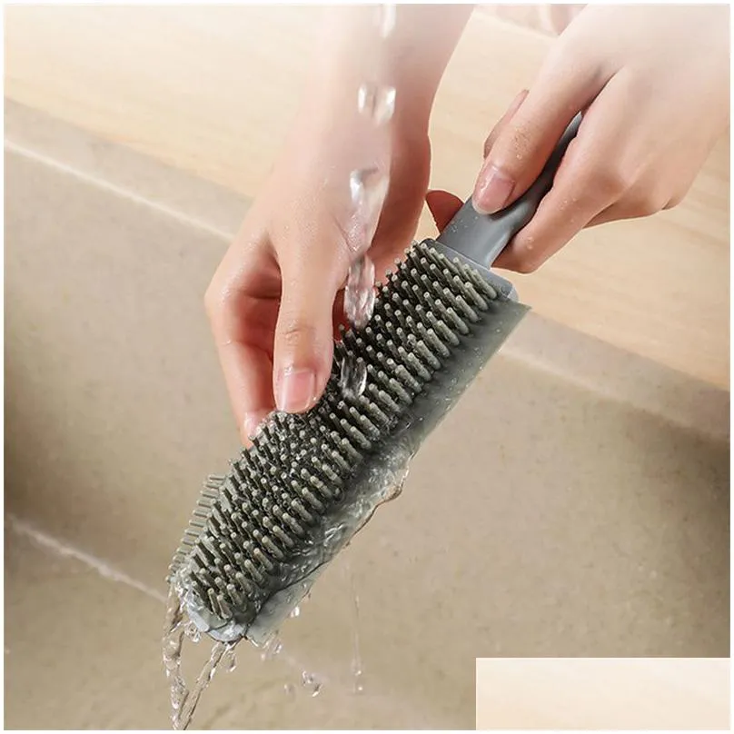 3 in 1 multifunctional cleaning brush kitchen bathroom countertop floor window gap silicone cleaning tool