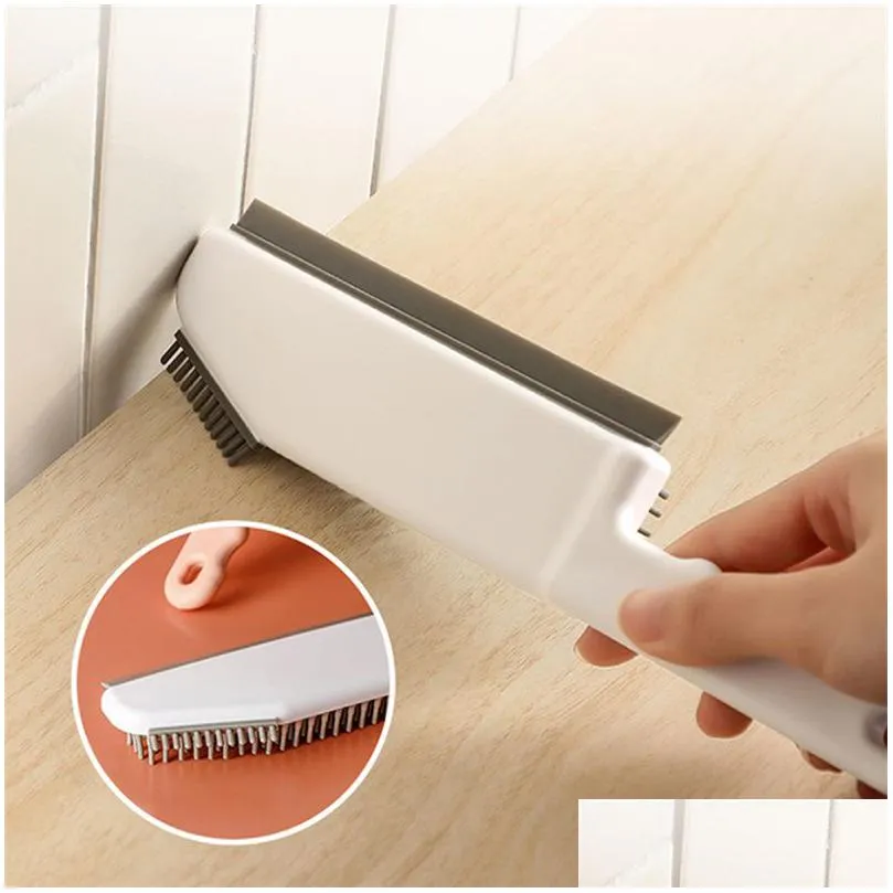 3 in 1 multifunctional cleaning brush kitchen bathroom countertop floor window gap silicone cleaning tool