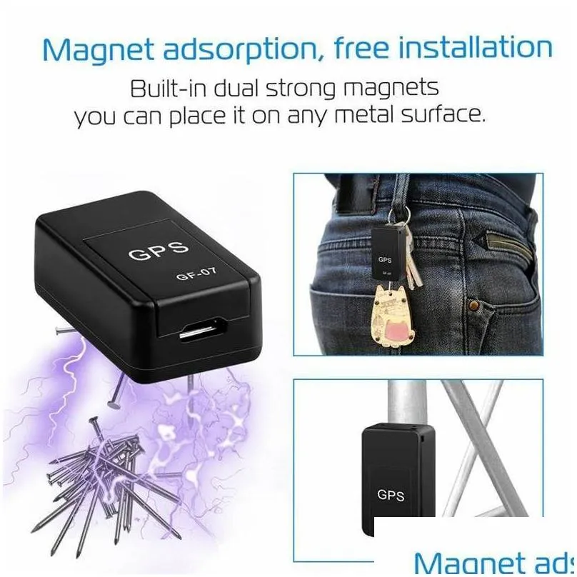  mini find lost device gf07 gps car tracker real time tracking antitheft antilost locator strong magnetic mount sim message