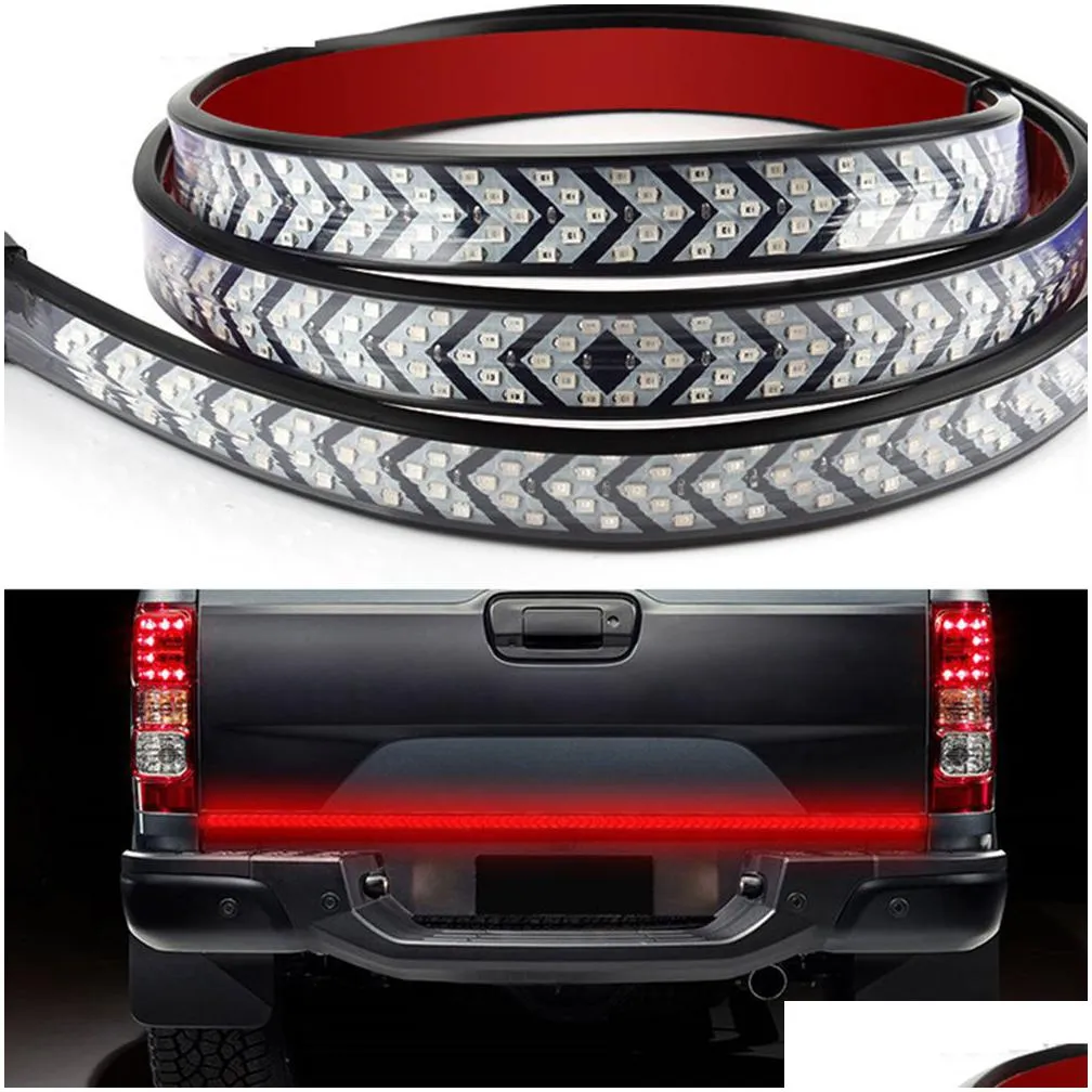 dynamic pickup drl turn signal lamp tail truck tailgate light bar led strip reverse brake lamp sequential flowing turning lamp