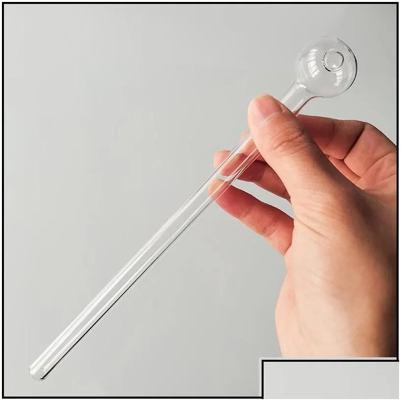 smoking pipes 20cm length clear glass pipe oil nail burning jumbo pipes 25mm big bowl pyrex burner concentrate 7 9 inch thick transp