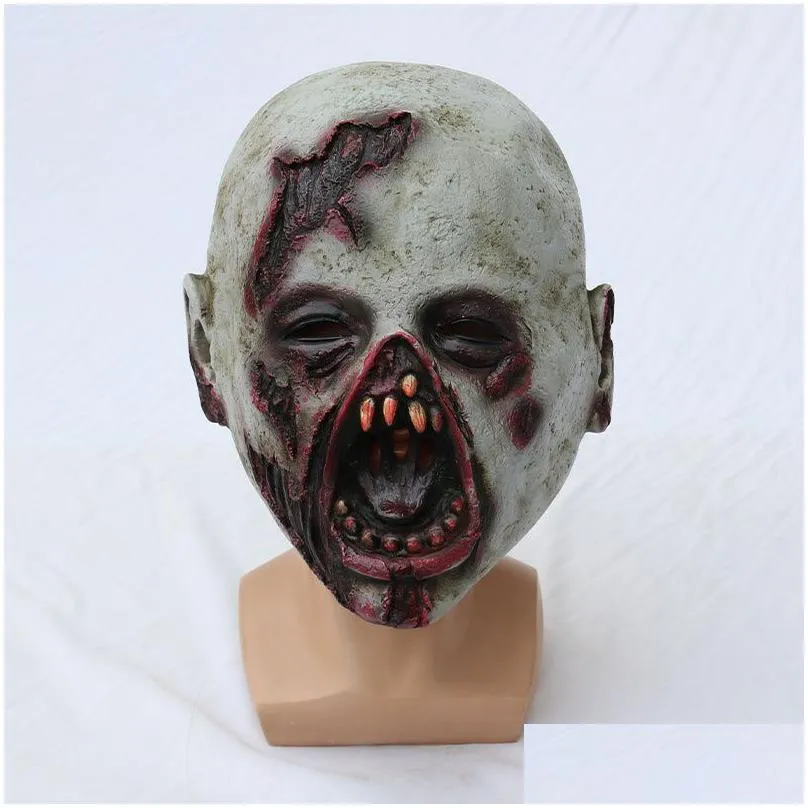 halloween horror party scary latex mask female ghost head haunted house creepy masks for adults