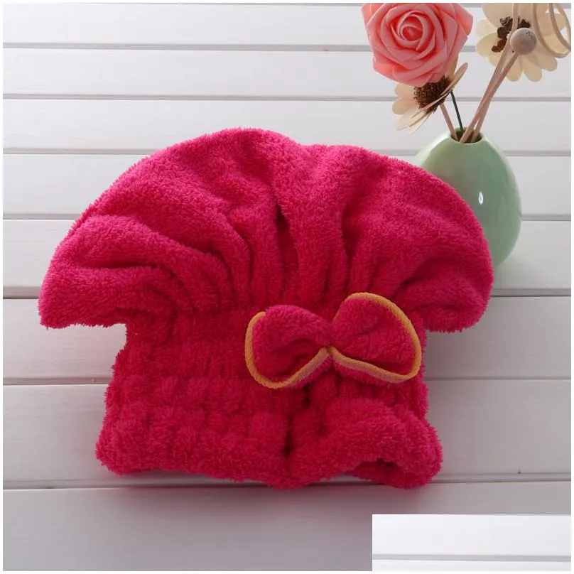 home textile microfiber solid hair turban quickly dry hair hat wrapped towel 6 colors available superfine fiber fabrics wa0637