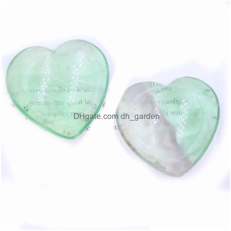 40mm loose heart healing stone love pocket palm crystal worry stone for anxiety reiki balancing rocks gemstone farmhouse kitchen home