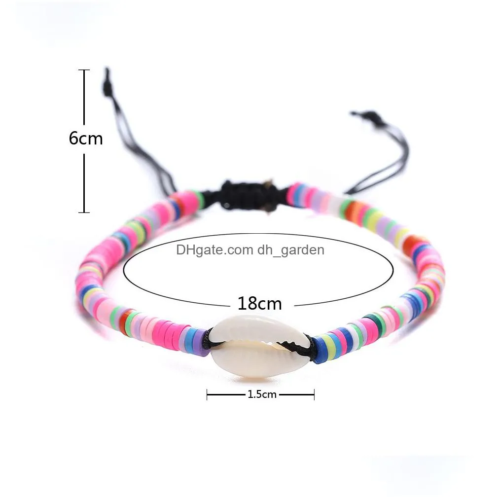 braided rope resin bracelet men and women shell adjustable sea travel tattoo fashion bracelet