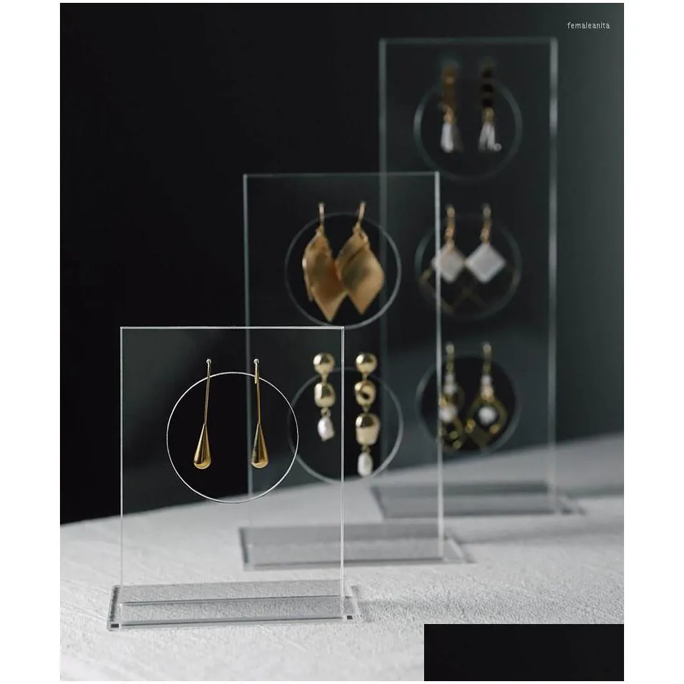 jewelry pouches vertical acrylic earring stand display case organizer holder shelf jewellery holders