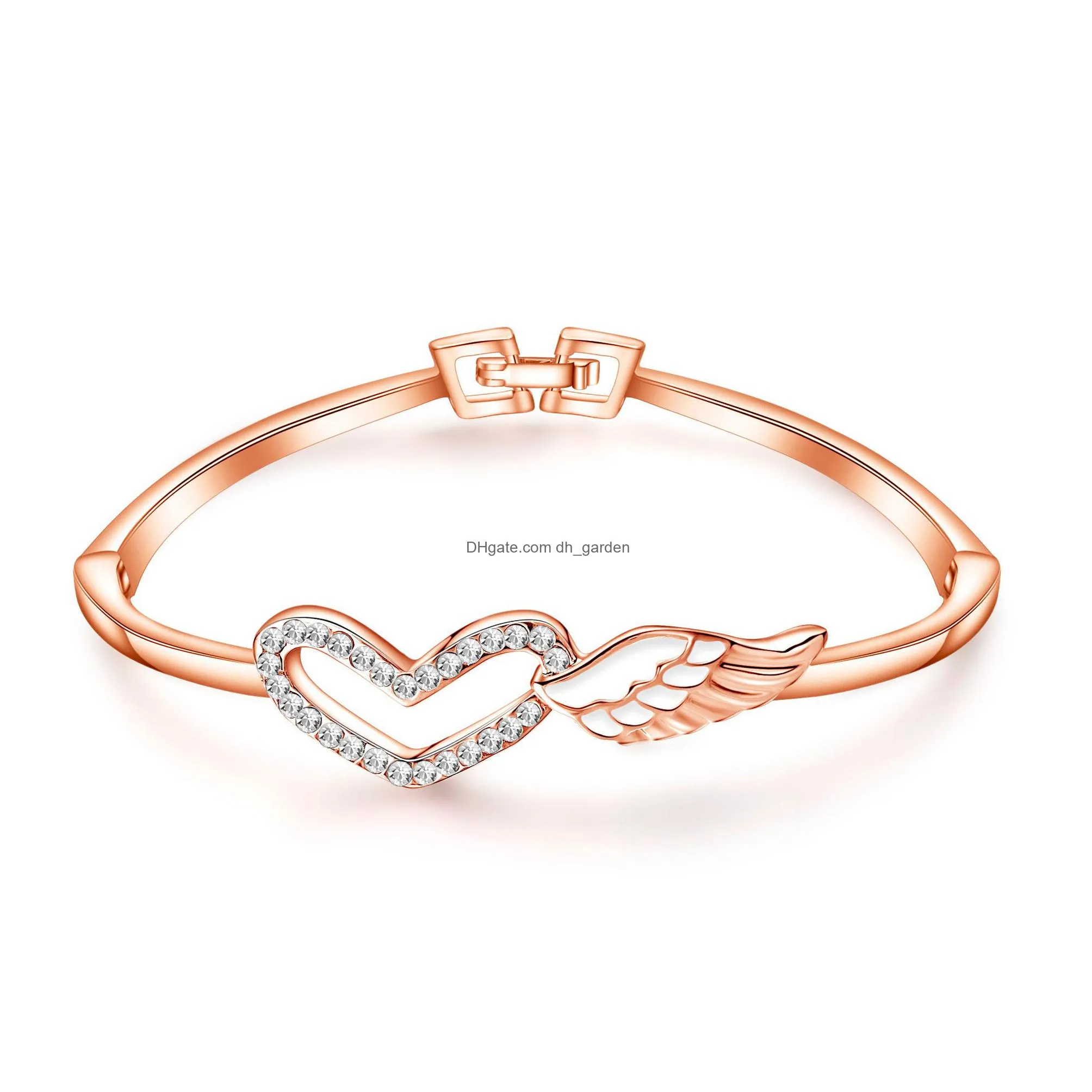 silver bracelet female korean version of the simple personality mori student love wings girlfriends jewelry birthday gift