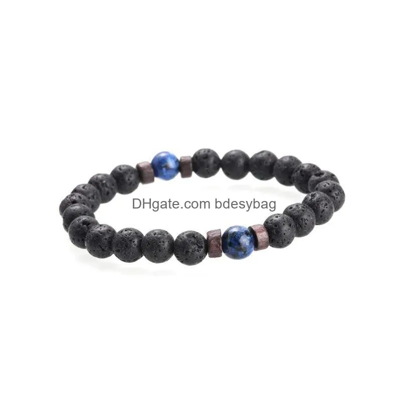 8mm lava stone spectrolite healing energy stone beads strands distance bracelets  oil diffuser bracelet gemstone tigers eye