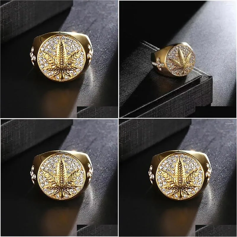 wedding rings hip hop micro inlaid zircon signet for men classic rock punk ring boho party charming jewelry whole sale