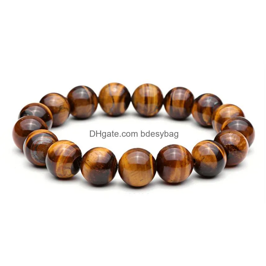 bead bracelet tiger eye 12mm mens mature charm wrist ornament