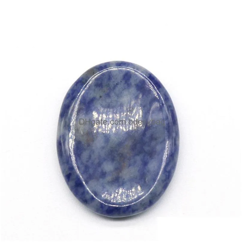 natural crystal sodalite gemstone worry stone colorful massage healing energy worry stones for thump