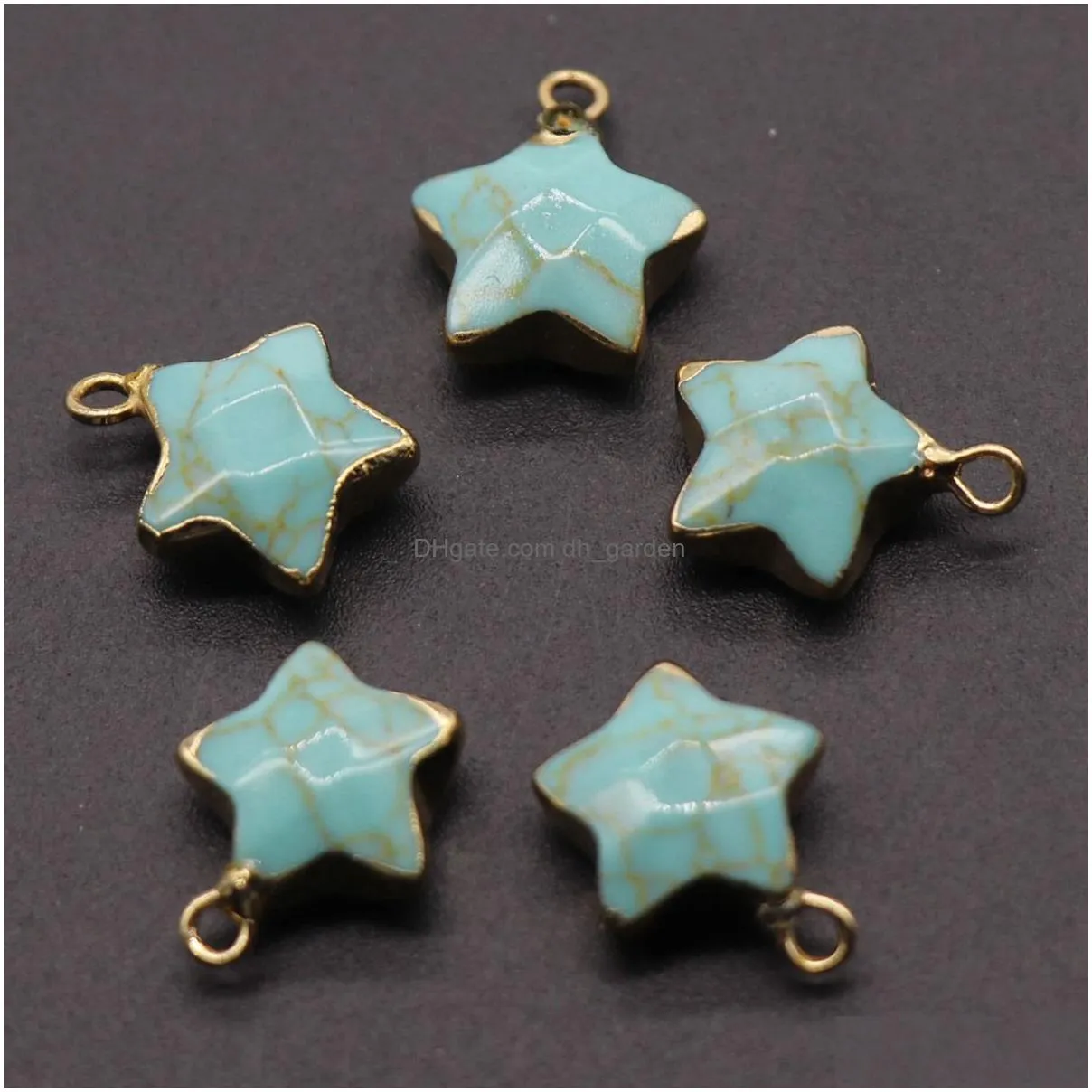 natural crystal agate cut five pointed star phnom penh pendant necklace charming  and exquisite women