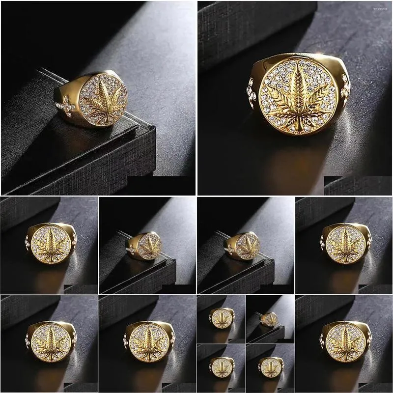 wedding rings hip hop micro inlaid zircon signet for men classic rock punk ring boho party charming jewelry whole sale