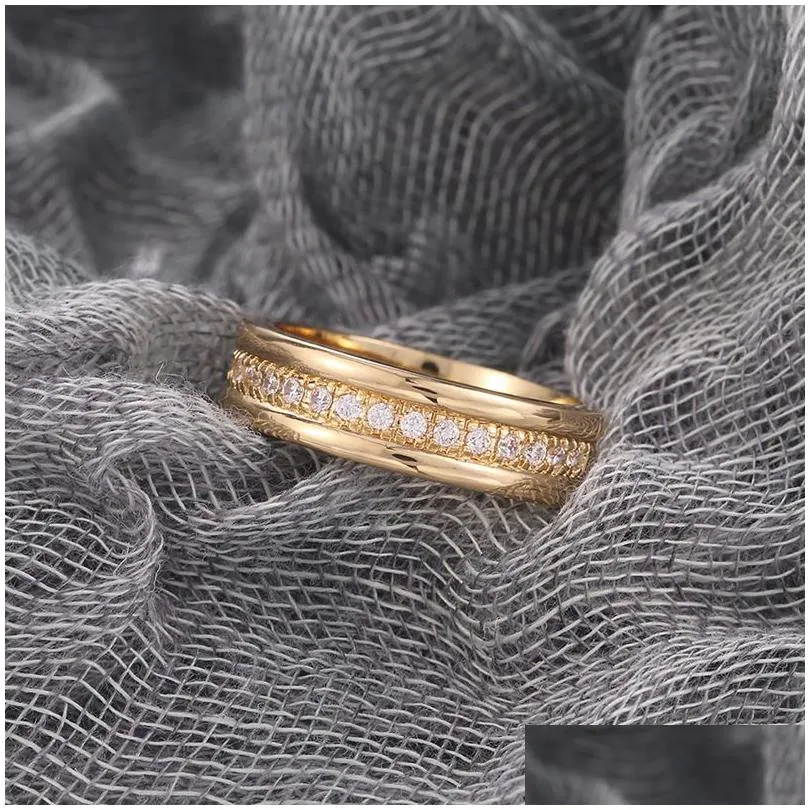 luxury gold color zircon rings for woman vintage sexy ring party joint ring fashion elegant jewelry gifts