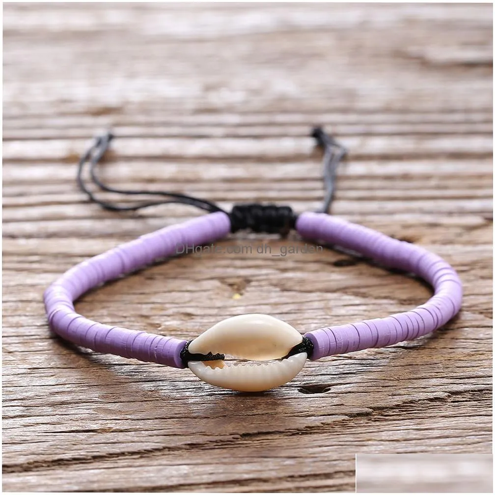 braided rope resin bracelet men and women shell adjustable sea travel tattoo fashion bracelet