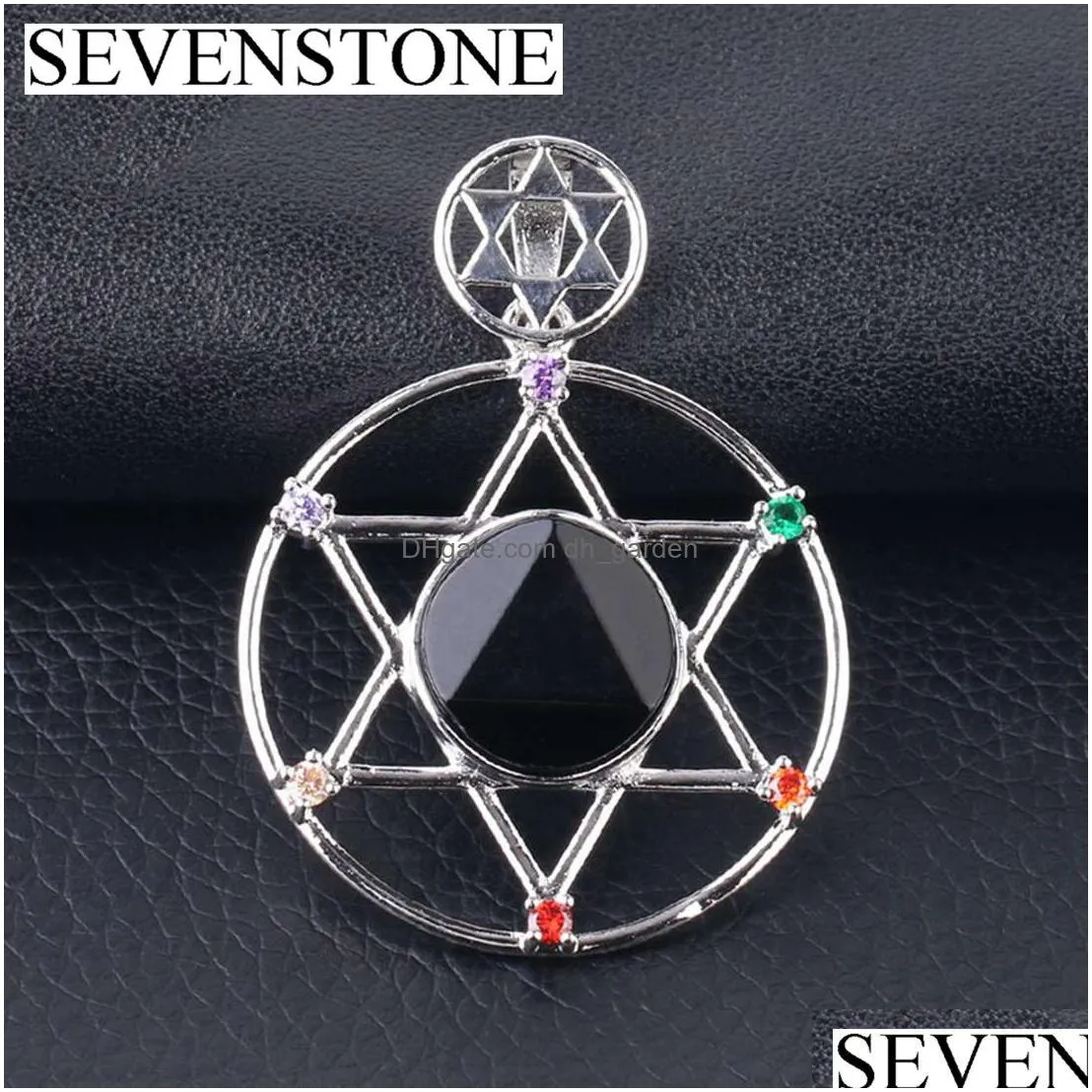 faceted crystal stone david star davids shield six mans star double belt diamond men and women jewelry pendant necklace