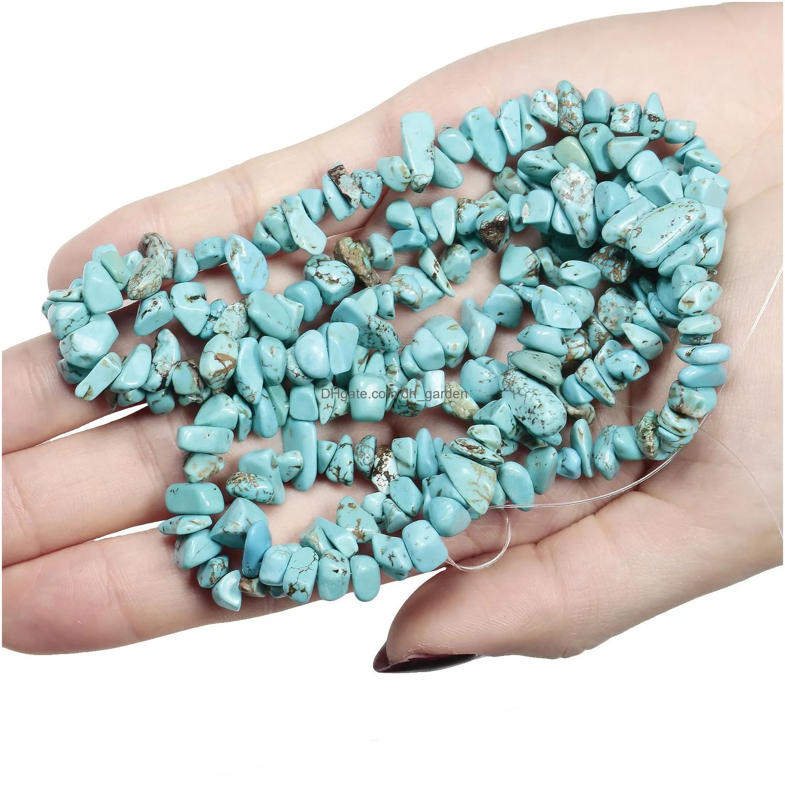 loose natural chips crystal beads for jewelry making drilled polishd irregular raw rock stone healing gemstone strands 32 inches