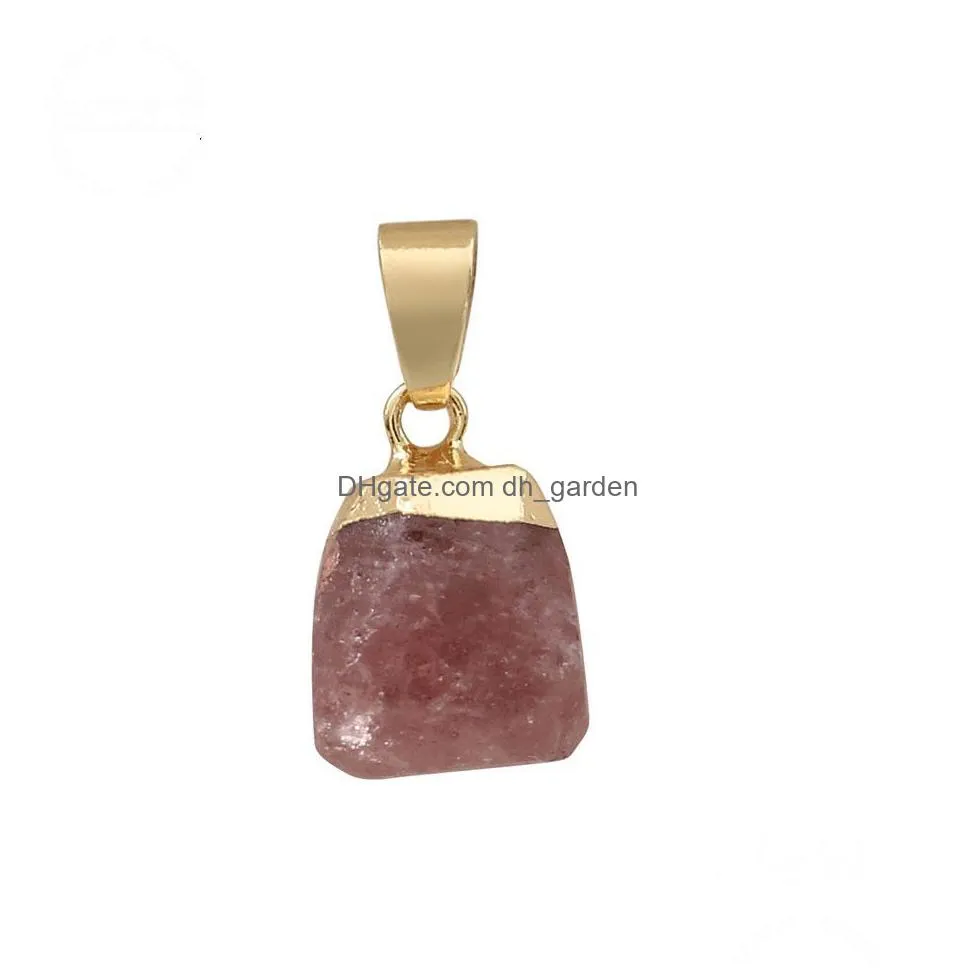 reiki healing crystal stone pendant necklace irregular natural raw amethyst gemstone necklaces for womens