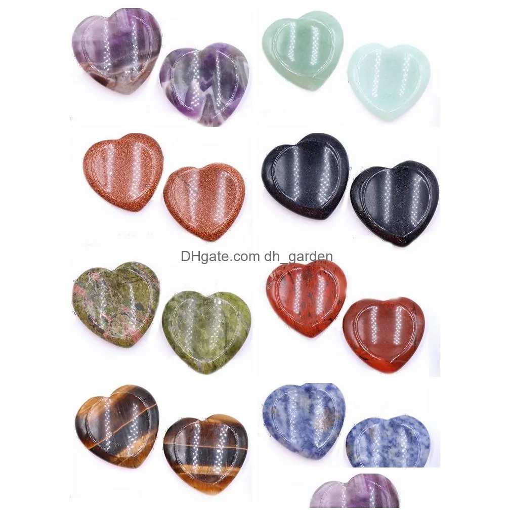 40mm natural howlite pocket palm thumb healing crystal heart love worry stones reiki balancing crystals and healing stone