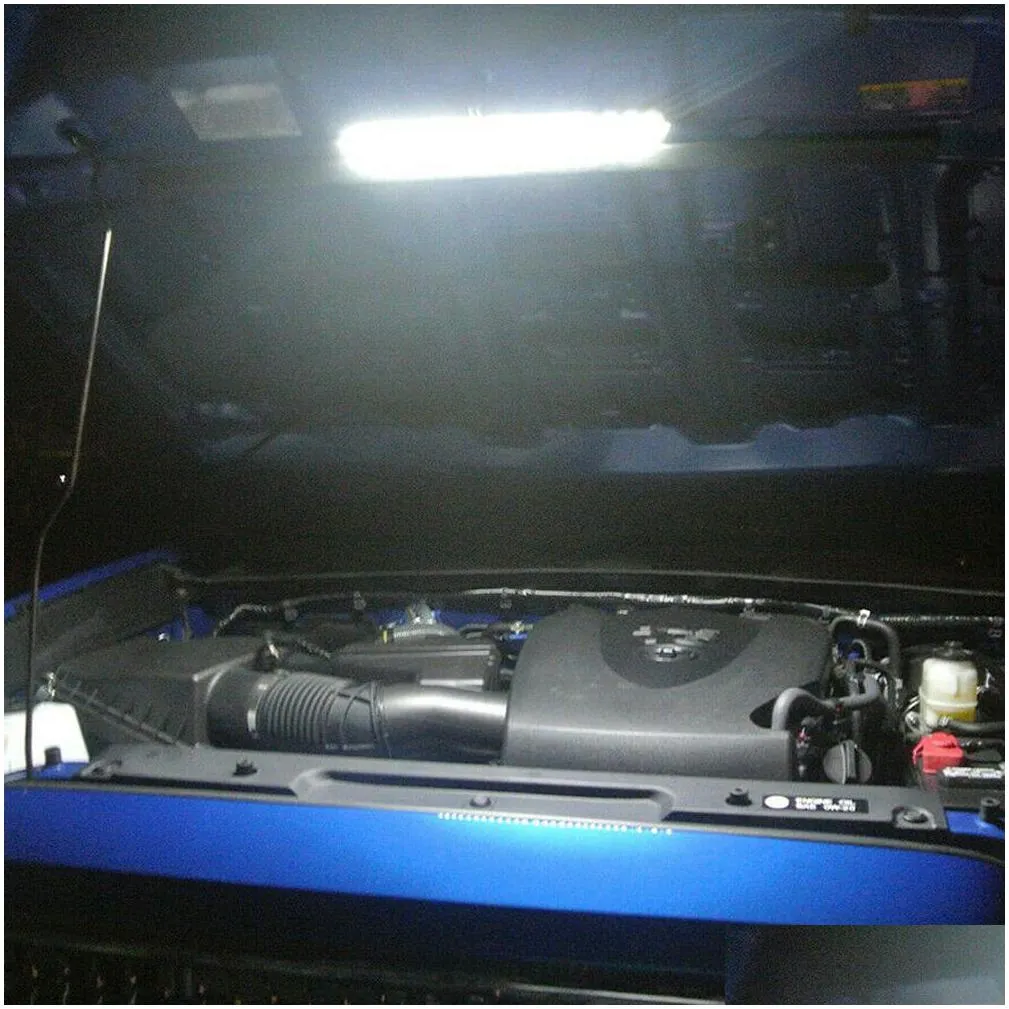 white under hood led light kit with automatic on/off universal fits any vehicle car led lights automatic switch ties led strips