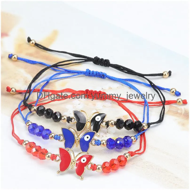 summer 12pc/set colorful butterfly girl hand act the role of bracelet party girls boys adjustable braided bracelet set