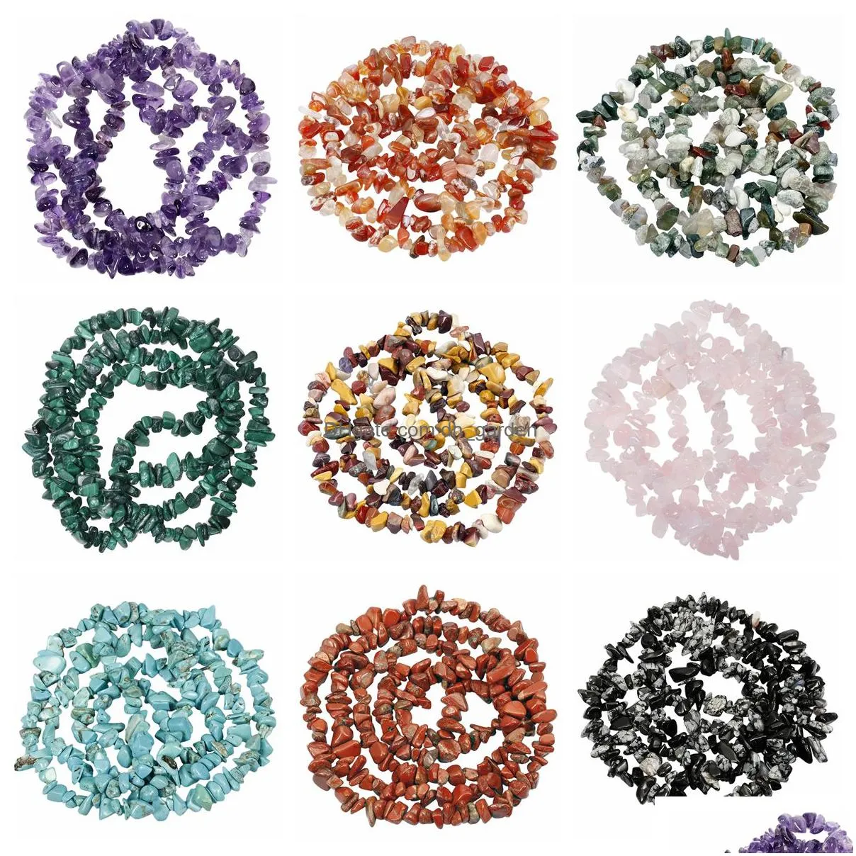 loose natural chips crystal beads for jewelry making drilled polishd irregular raw rock stone healing gemstone strands 32 inches