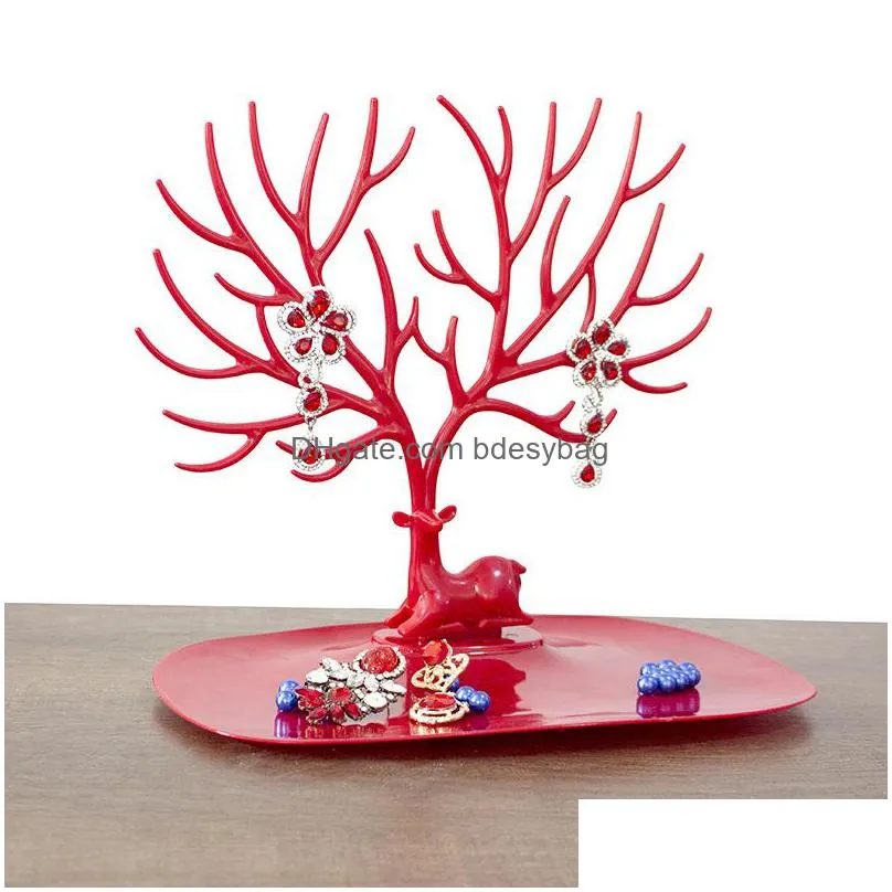 deer antlers jewelry holder tree tower stand for earrings bracelets anklet rings necklace jewelry acrylic pvc holder organizer display