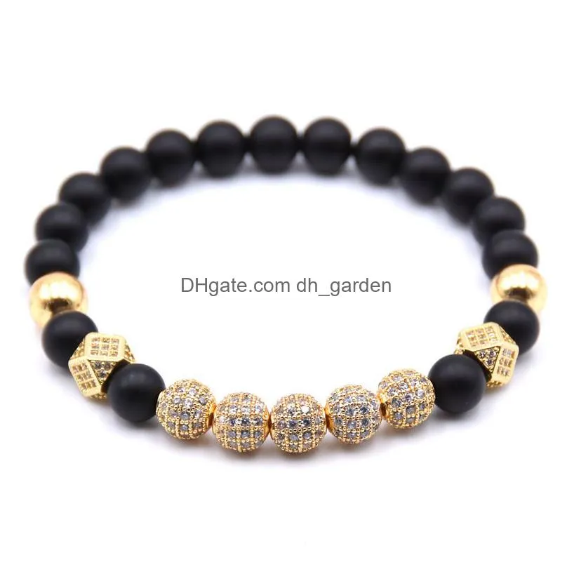 zircon ball volcanic stone bracelet 8mm essential oil beads melting rock perfume spreading bracelet mens and womens 7 9 gift