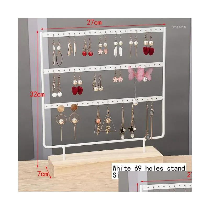 jewelry pouches high qualityjewelry display steel stand for earrings white container rack stud holder jewellery organizer cases