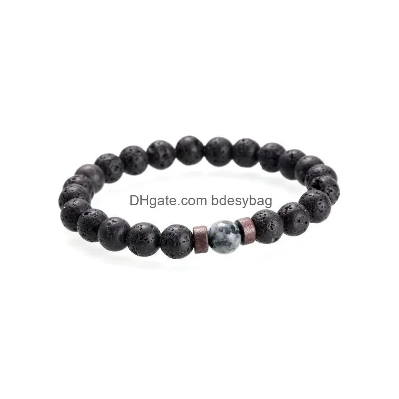 8mm lava stone spectrolite healing energy stone beads strands distance bracelets  oil diffuser bracelet gemstone tigers eye