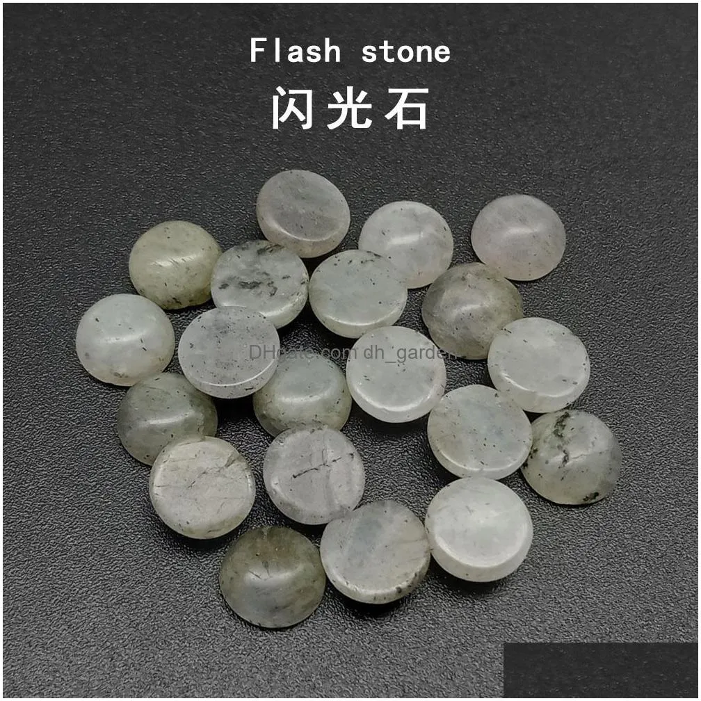 4/6/8/1012/14mm gemstone cabochons natural synthetic stone beads white agate cabochons for earring necklace bracelet