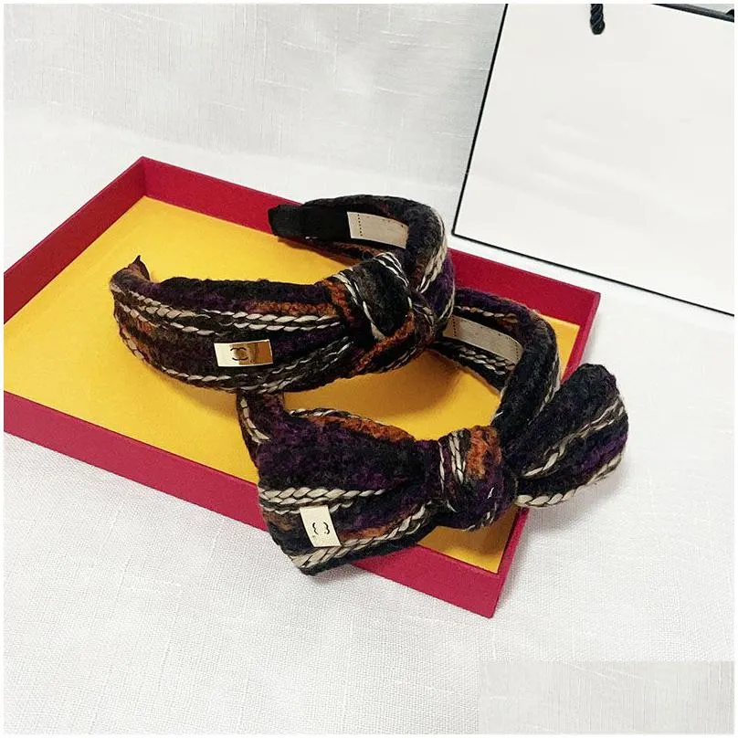 headbands headband for women luxury brand designer letters print hair hoop wide edge cross knotted horse pattern hairband