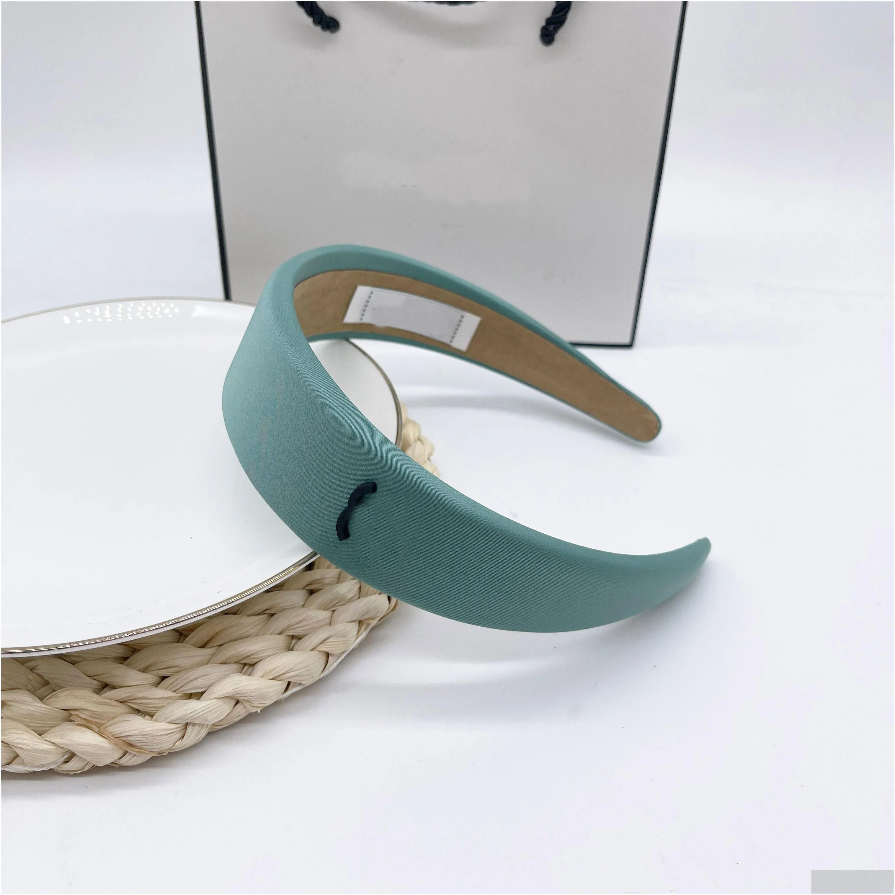 high quality leather headband letters print wide edge brand designer cross knotted hair hoop for women outdoor sports headwear