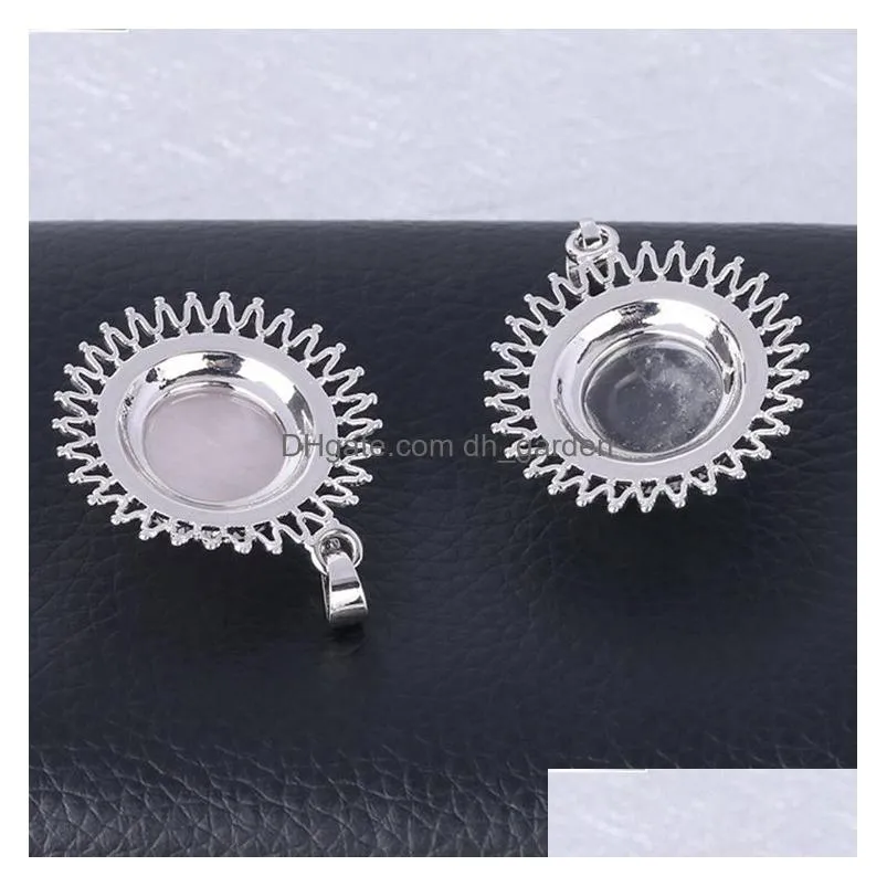 natural healing crystal sunflower chrysanthemum pendant necklace keychain aura quartz gem jewelry suitable for female girls