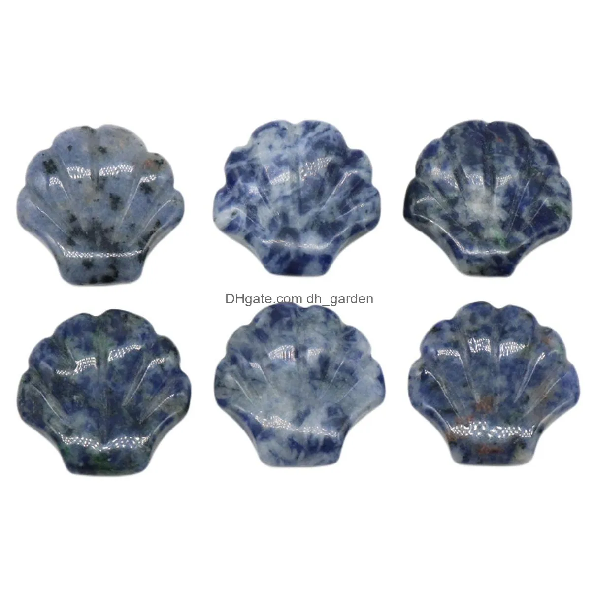new natural stone shell shape gemstone crystal labradorite jades charms fashion jewelry women men gift