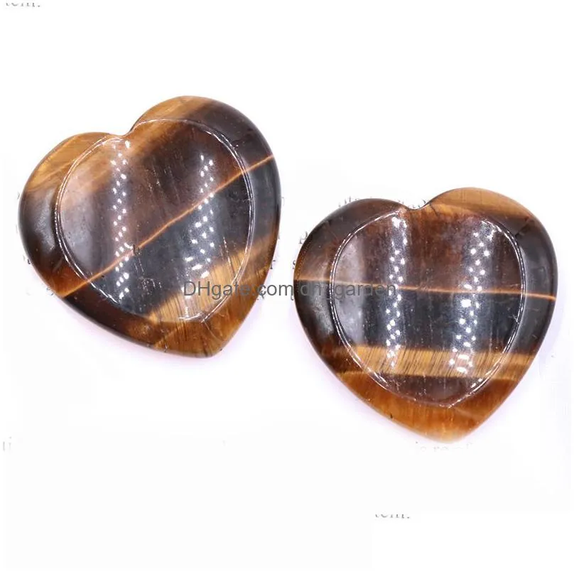 40mm loose heart healing stone love pocket palm crystal worry stone for anxiety reiki balancing rocks gemstone farmhouse kitchen home