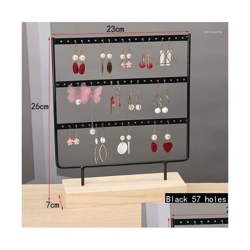 jewelry pouches high qualityjewelry display steel stand for earrings white container rack stud holder jewellery organizer cases