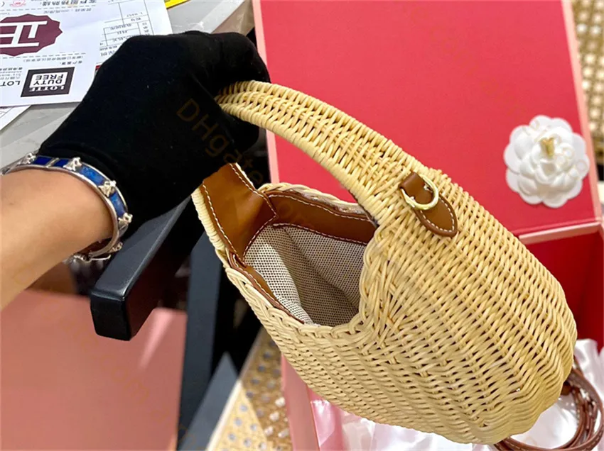 Luxurys Designers Totes Bags Handbag Straw plaited Underarm bag lady Upscale Shoulders bag Leather shoulder strap Cross body bags Cosmetic Bags purses