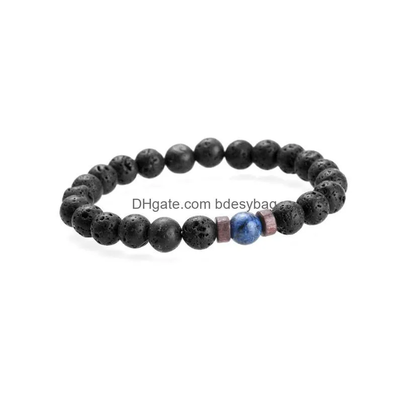 8mm lava stone spectrolite healing energy stone beads strands distance bracelets  oil diffuser bracelet gemstone tigers eye