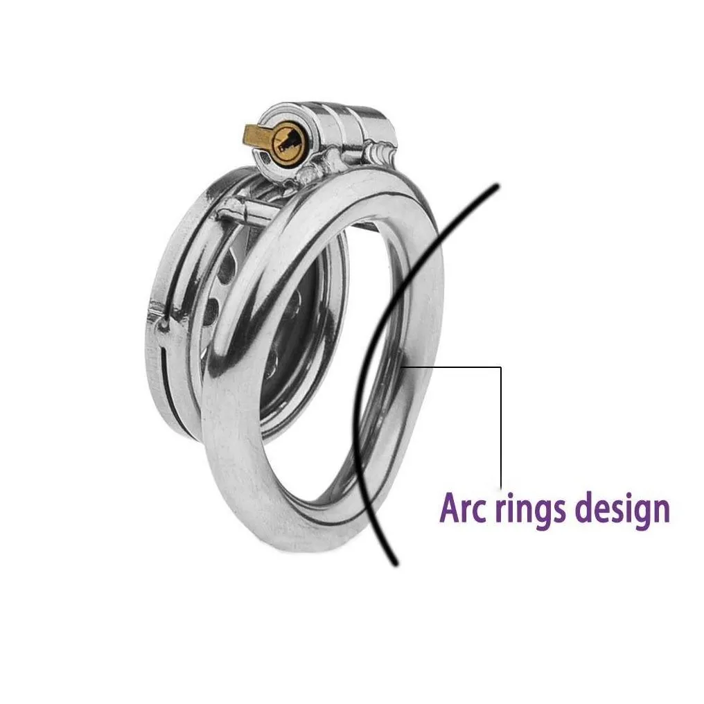 other health beauty items flat chastity devices male cock cage penis ring lock stainless steel bondage toys for men drop delivery