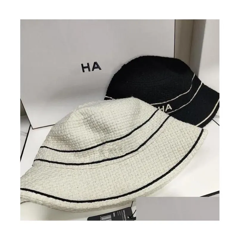 luxury designer bucket hats black mens white woven hats womens fashion autumn fedora fitted sunhat