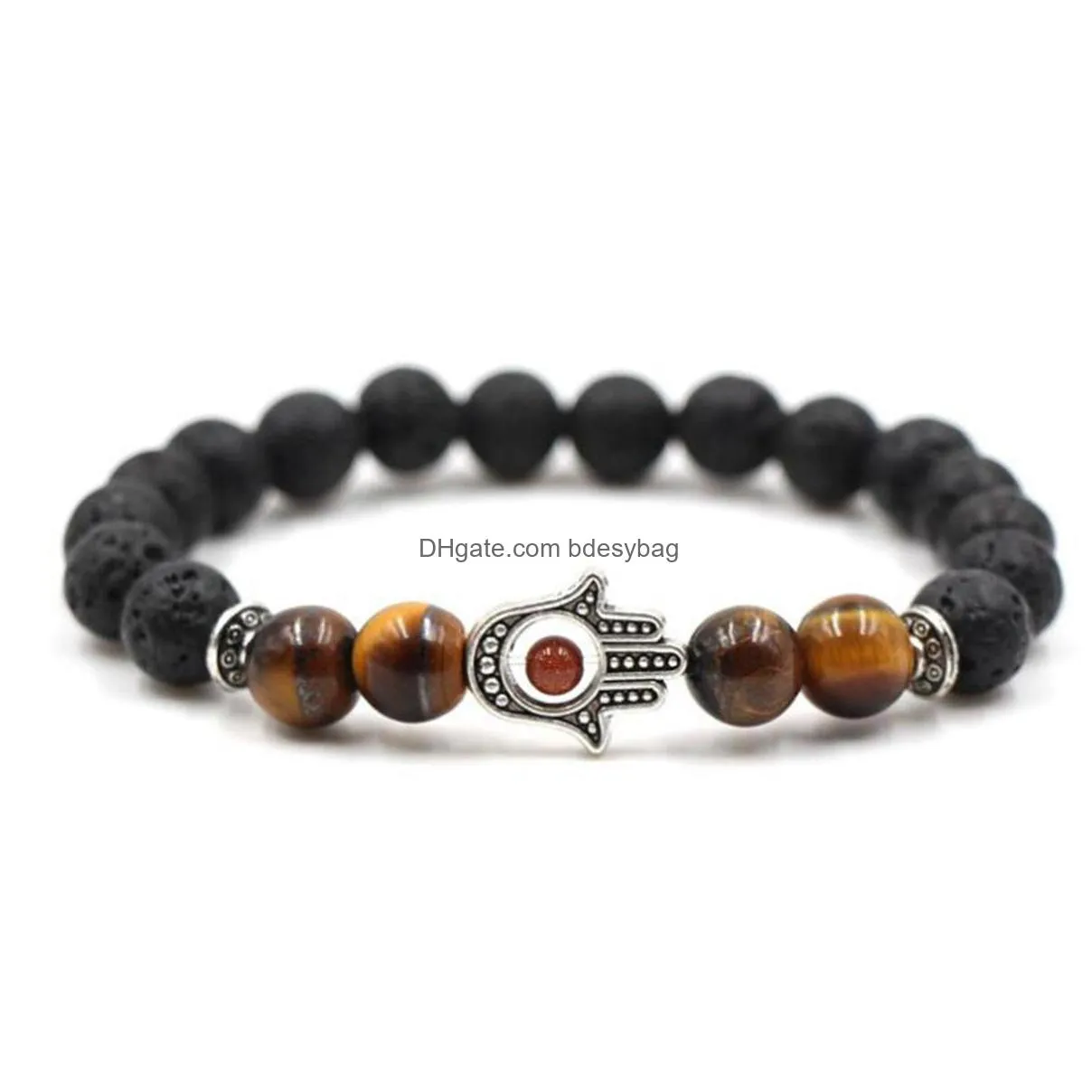 maya bracelet charm marble beaded bracelet eye beads lava beads cure energy aura gifts