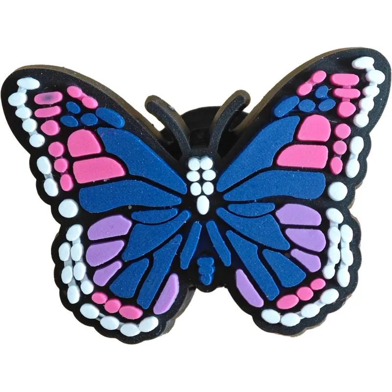colorful butterfly pattern shoe charms for clog jibbitz bubble slides sandals pvc shoe decorations accessories for christmas birthday gift party favors