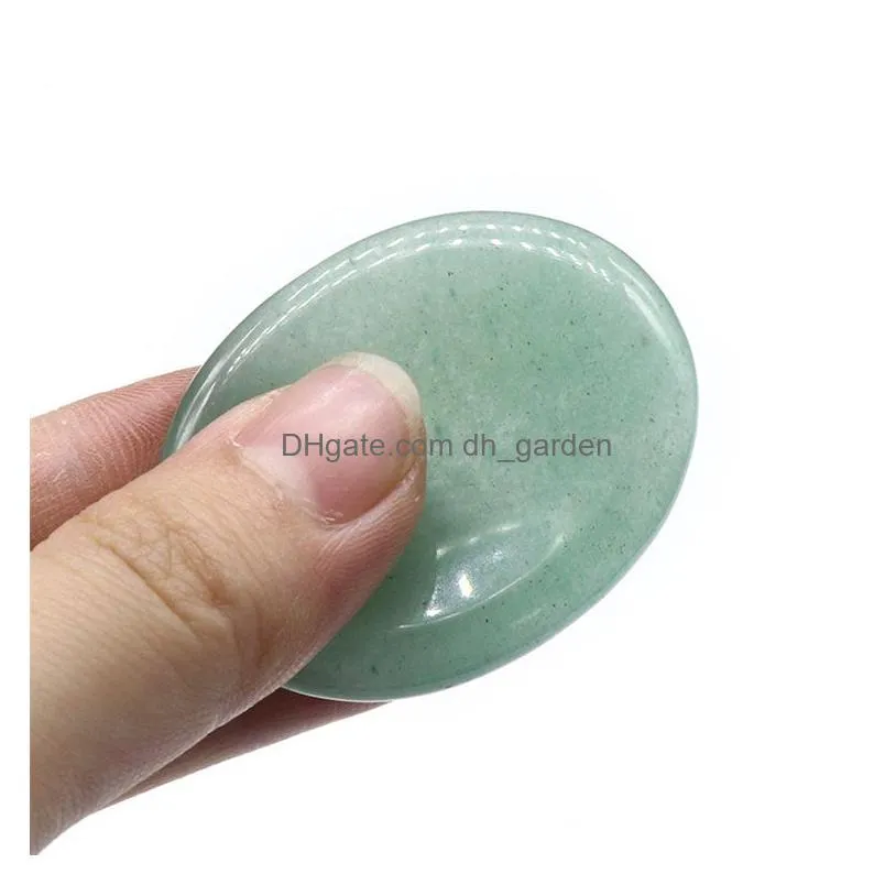 natural crystal green aventurine gemstone worry stone colorful massage healing energy worry stones for thump