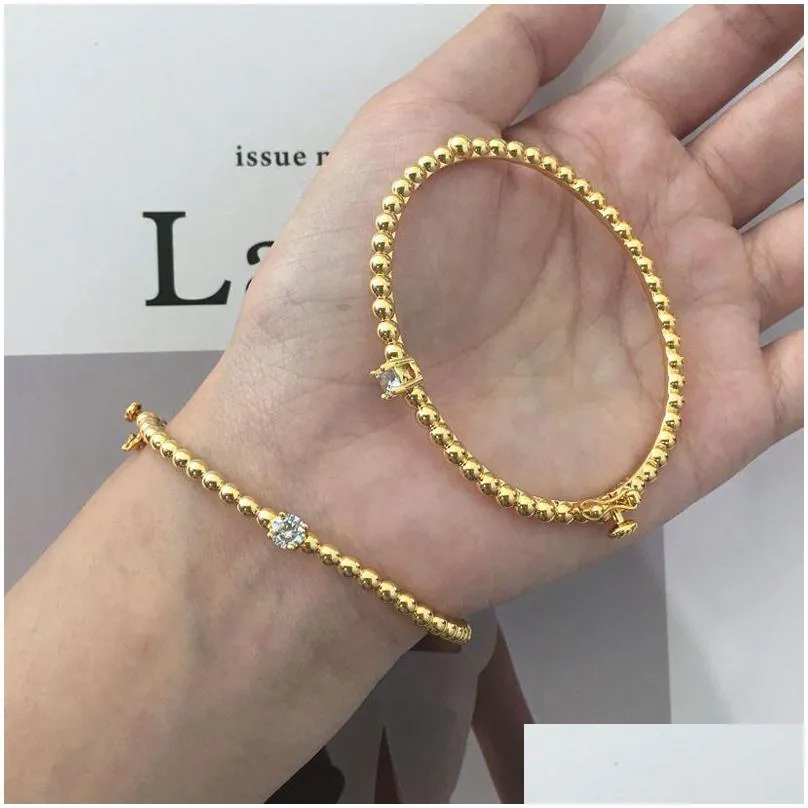 fashion stainless steel beads cuff bangle open bracelets for women men cuff bracelet for women couple lover jewelry gifts 