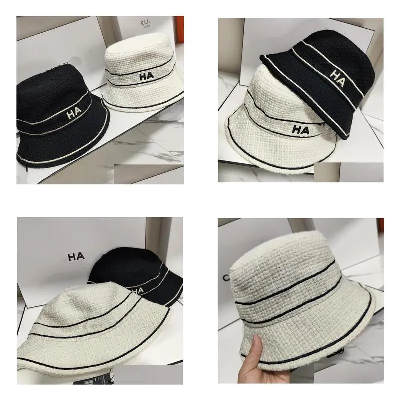 luxury designer bucket hats black mens white woven hats womens fashion autumn fedora fitted sunhat